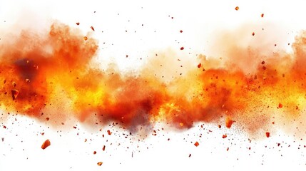 Explosion border isolated on white background -