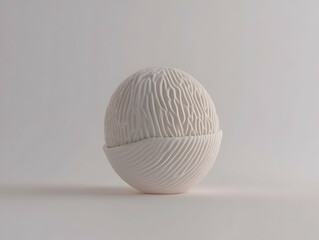 3D Render White Sphere Illustration