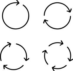 circle arrow icon isolated on white background