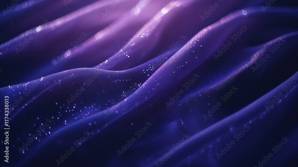 Poster a glowing network of ai-enhanced textile fibers, digital pathways running through fabric, with clean