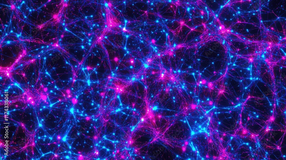 Poster a glowing network of ai-enhanced textile fibers, digital pathways running through fabric, with clean