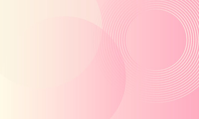 Minimalist banner background, pastel colorful, pink and white gradations. Circle effect style geometric, abstract background.