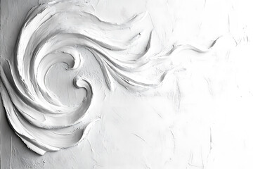Fototapeta premium White Textured Plaster Wall with Minimalist Stucco Design and Soft Light Shadows