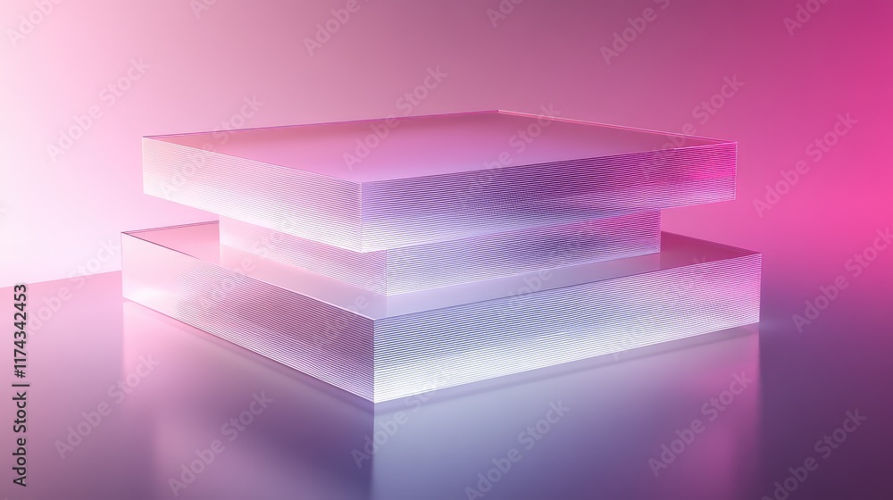 Poster layers of ai neural networks in holographic representation over a sleek gradient, symbolizing advanc