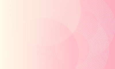Minimalist banner background, pastel colorful, pink and white gradations. Circle effect style geometric, abstract background.