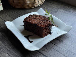 chocolate cake on a plate