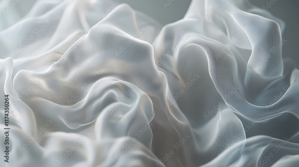 Aufkleber flowing 3d fabric animation creating a calming effect