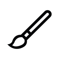 Illustration of paintbrush. Painter tool. Art supply for creativity.