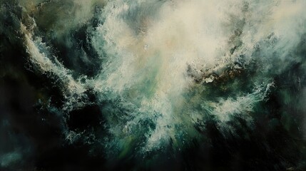 Turbulent Ocean: Abstract Seascape Painting