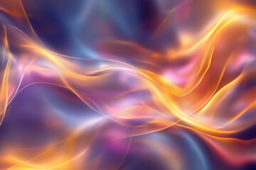 Obraz premium Ethereal Flow A mesmerizing swirl of soft, glowing light patterns, gently flowing in waves, evoking a sense of tranquility and timelessness, with radiant, luminous colors blending seamlessly.