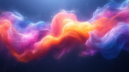 Fototapeta premium Abstract Colorful Nebula: A Symphony of Hues and Light