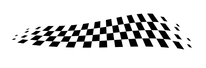 Racing flag vector icon on white background. Checkered flag. start and finish crossed flag. Racing flag.	