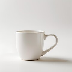 Fototapeta premium Blank white mug on white background.