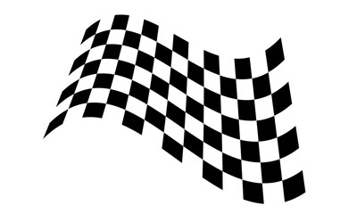 Racing flag vector icon on white background. Checkered flag. start and finish crossed flag. Racing flag.	