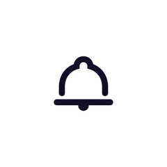 flat design bell icon logo