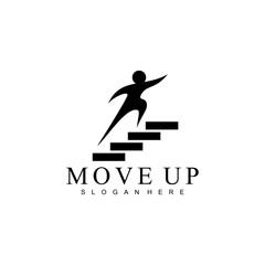 move up logo design vector art