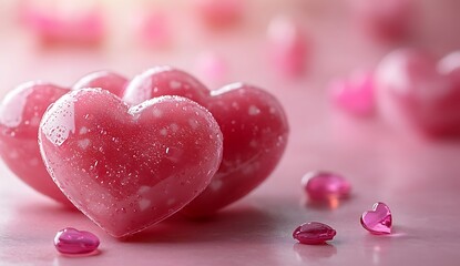 Obraz premium Cluster of Pink Hearts.