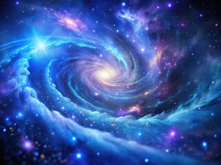 Tilt-Shift Cosmic Nebula, Blue Purple Stars, Background