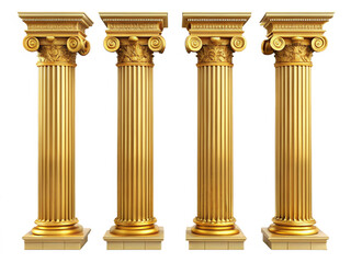 antique column isolated on white