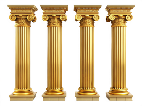 antique column isolated on white