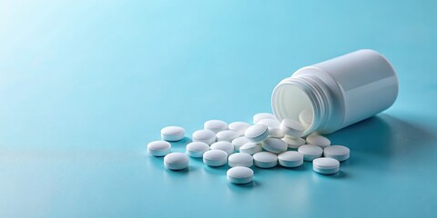 Tilt-Shift White Pills, Minimal Medical Concept