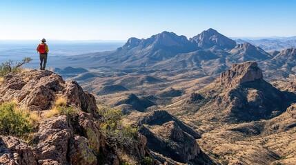 Exploring majestic mountains a hiker's journey in big bend national park nature photography scenic vista