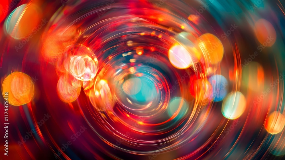 Poster vibrant light swirl action abstract background digital art colorful bokeh artistic perspective visua