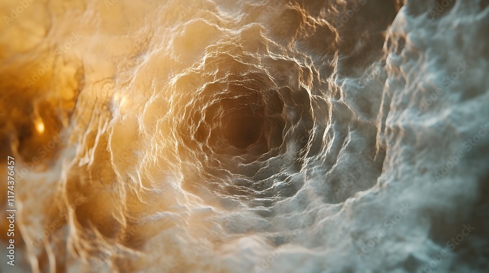 Poster dynamic energy swirl abstract visualization digital art hypnotic atmosphere close-up view motion and