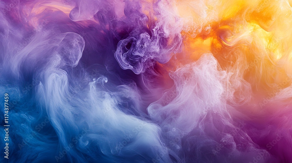 Poster dynamic color swirls abstract art digital rendering vibrant atmosphere aesthetic view creative expre