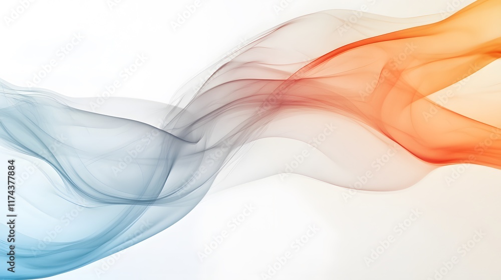 Poster fluid motion art abstract background digital design colorful waves minimalist style creative concept