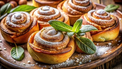Autumn Cinnamon Rolls: Long Exposure Photography of Sweet Treats with Sage