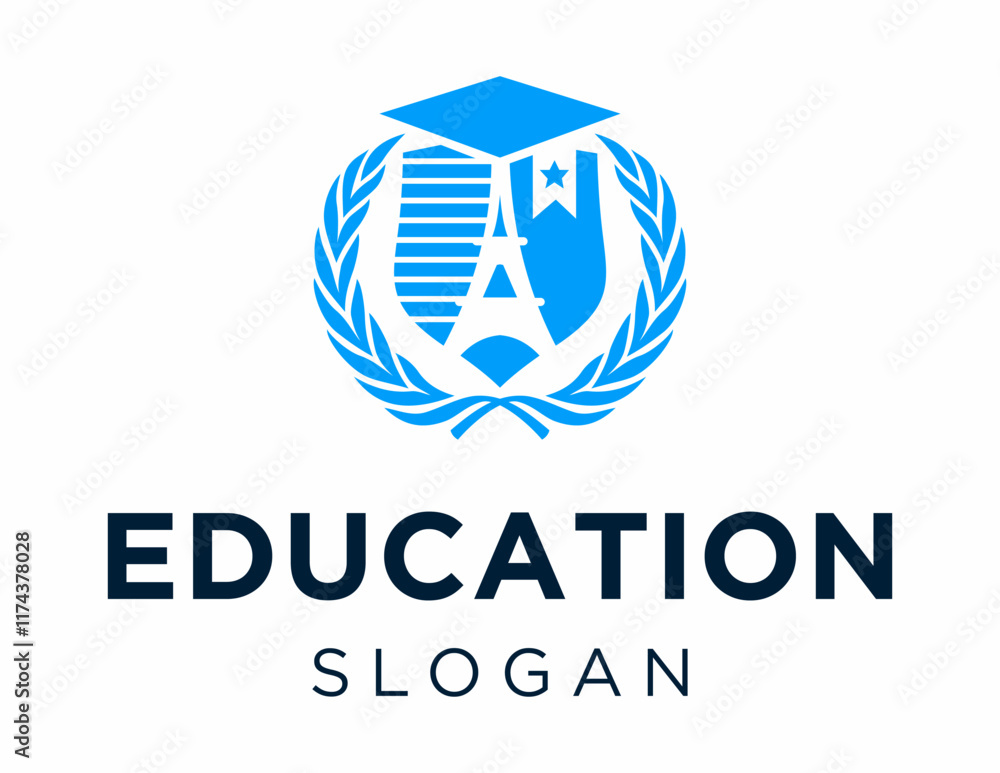 Aufkleber the logo design is about education and was created using the corel draw 2018 application with a whit