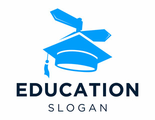 The logo design is about Education and was created using the Corel Draw 2018 application with a white background.