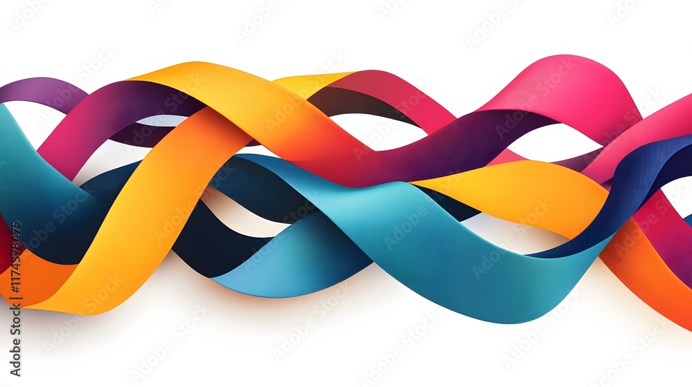 Poster dynamic colorful waves flowing abstract design vibrant environment artistic viewpoint creativity unl