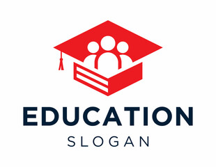 The logo design is about Education and was created using the Corel Draw 2018 application with a white background.