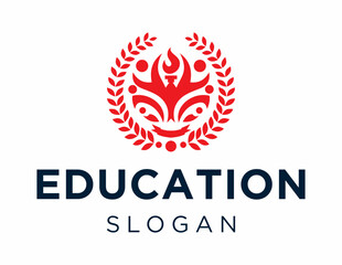 The logo design is about Education and was created using the Corel Draw 2018 application with a white background.
