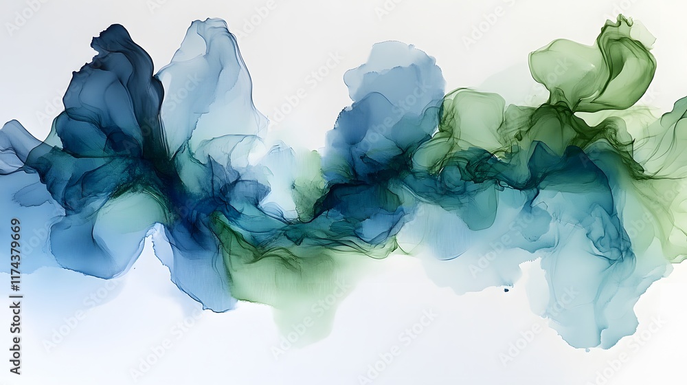 Aufkleber flowing abstract art digital creation colorful background tranquil environment artistic viewpoint fl