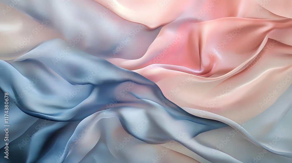 Poster flowing fabric textures abstract backgrounds textile art soft drapery close-up elegant design for vi