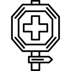 Hospital Sign Icon