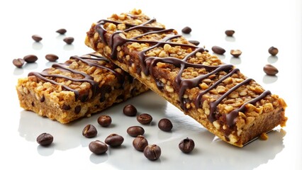 Delicious Chocolate Drizzled Granola Bars - High-Resolution Food Photography