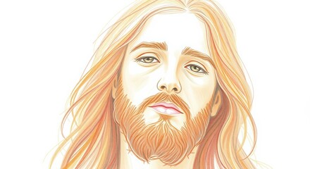 a realistic portrait of Jesus Christ