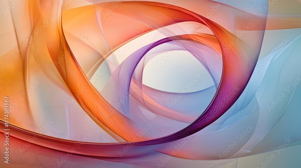 Poster dynamic colorful swirls abstract art scene digital artwork creative environment artistic perspective