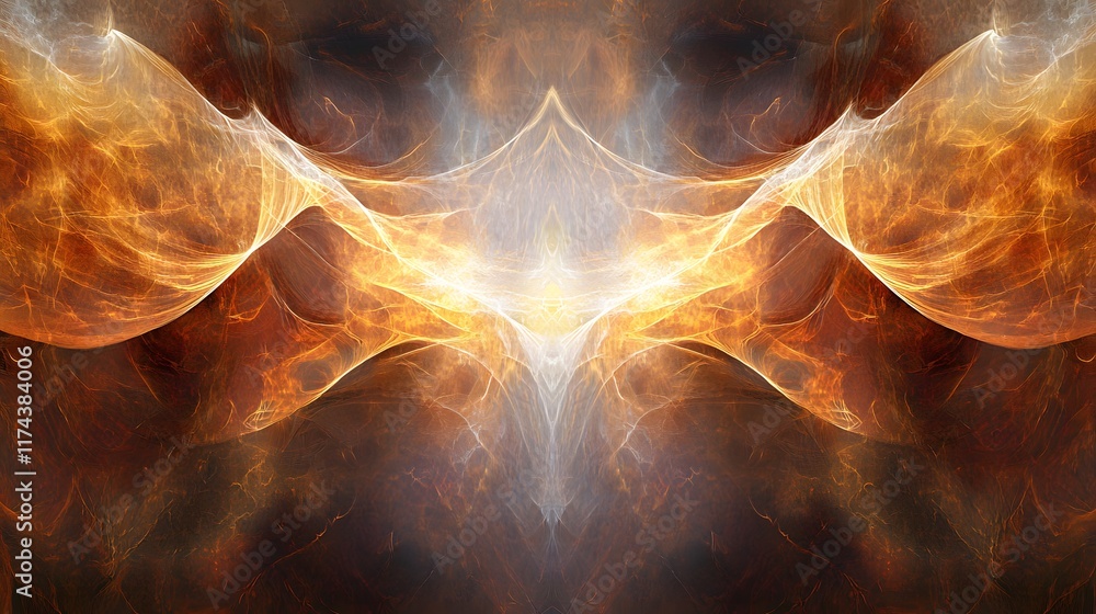 Poster dynamic abstract energy patterns digital space graphic design vibrant colors close-up visual art con
