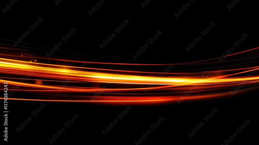 Aufkleber dynamic light trails creating vibrant patterns urban setting abstract imagery nighttime artistic per