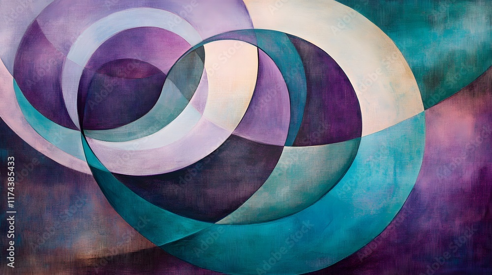 Poster dynamic abstract art displaying swirling geometric patterns gallery digital artwork modern environme