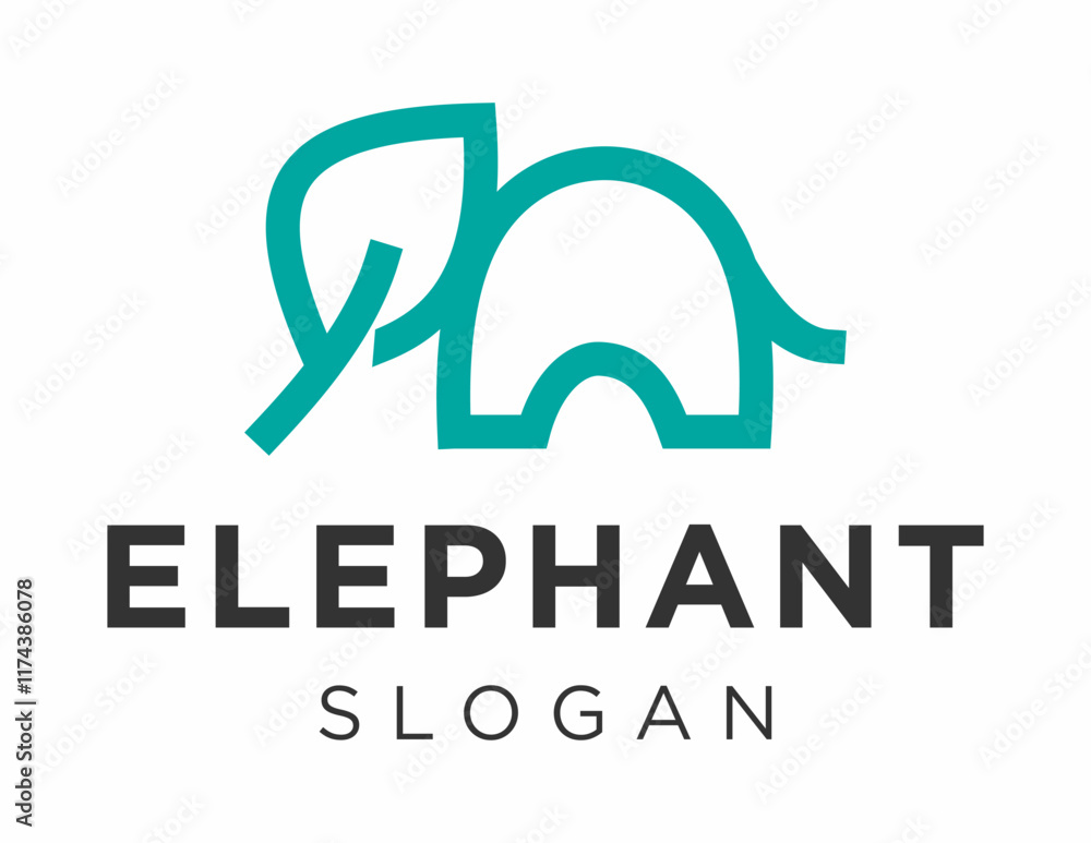 Poster the logo design is about elephan and was created using the corel draw 2018 application with a white 