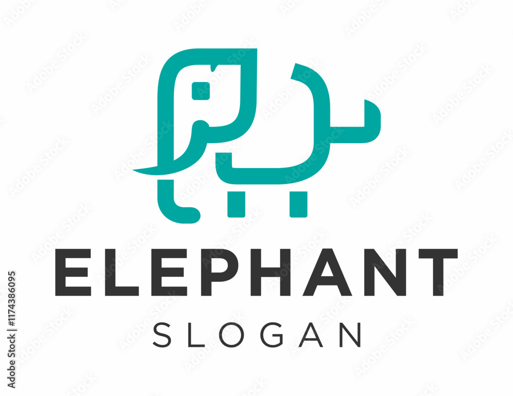 Poster the logo design is about elephan and was created using the corel draw 2018 application with a white 