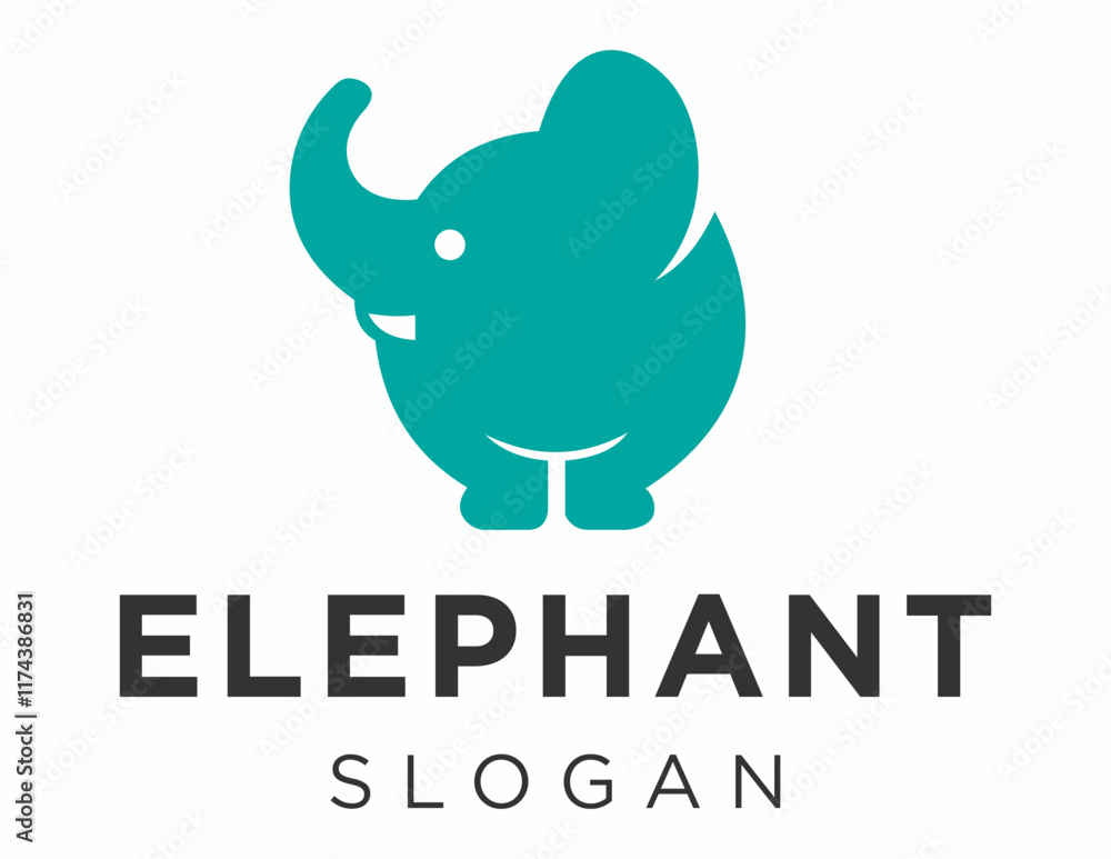 Poster the logo design is about elephan and was created using the corel draw 2018 application with a white 