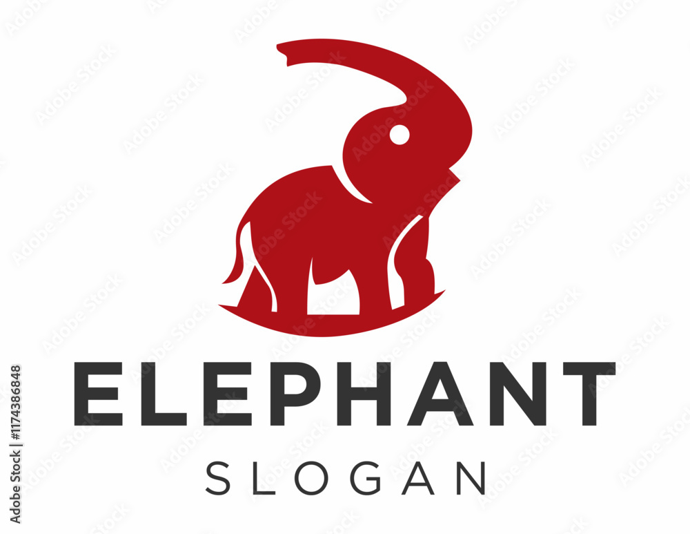 Poster the logo design is about elephan and was created using the corel draw 2018 application with a white 