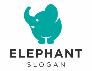 The logo design is about Elephan and was created using the Corel Draw 2018 application with a white background.